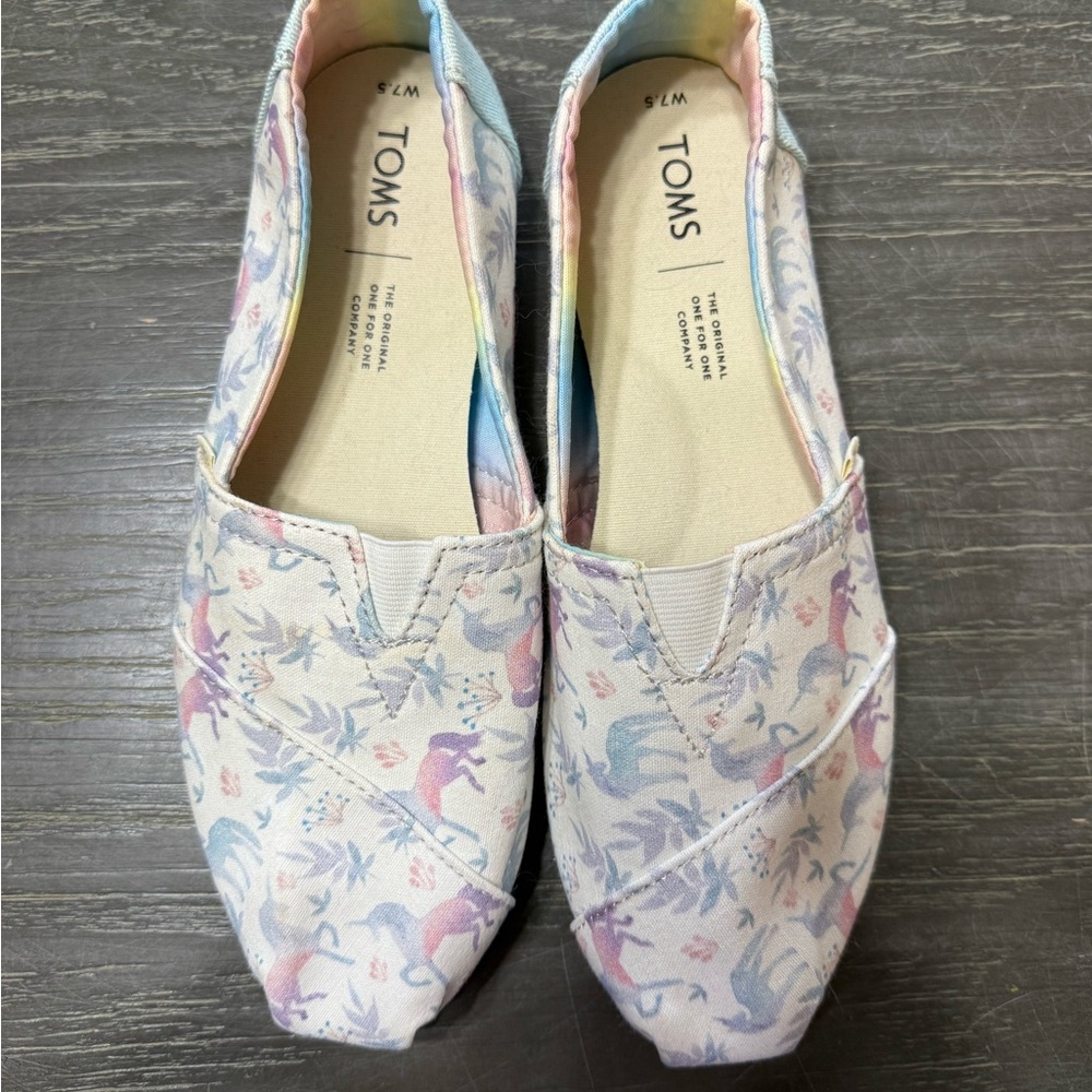TOMS Women's Multicolor Unicorn Slip-On Shoes